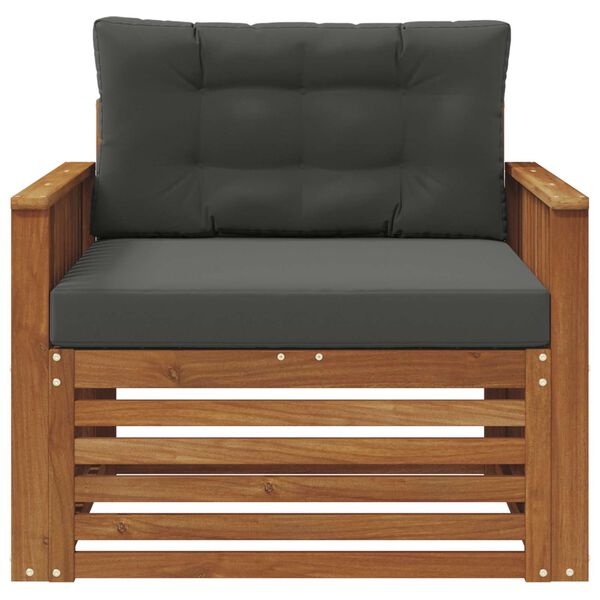 vidaXL Set vanjskih sofa Čvrsto drvo akacije i poliester Prirodna