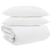 vidaXL Set deka s jastukom 3 pcs Bijelo Perje