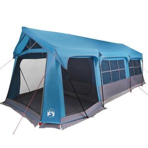 vidaXL Obiteljski &scaron;ator Plava i siva 620 x 322 x 240 cm Poliester