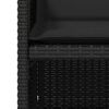 vidaXL 5-dijelni vrtni blagovaonski set s jastucima od poliratana crni
