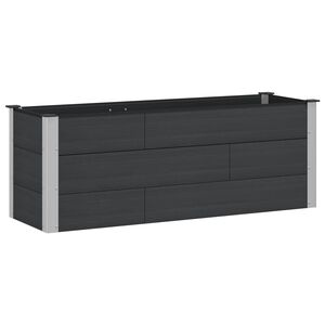 vidaXL Povi&scaron;ena vrtna gredica Crna 150 x 50 x 54 cm