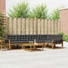 vidaXL Set vanjskih sofa s jastukom 6 pcs Prirodna i antracit
