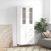 vidaXL Visoka komoda bijela 69,5x34x180 cm konstruirano drvo