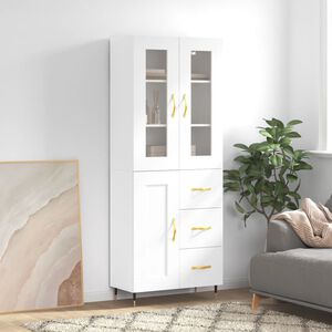 vidaXL Visoka komoda bijela 69,5x34x180 cm konstruirano drvo