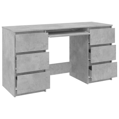 vidaXL Pisaći stol siva boja betona 140 x 50 x 77 cm od iverice
