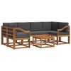 vidaXL Set vanjskih sofa s jastukom 7 pcs Prirodna i antracit