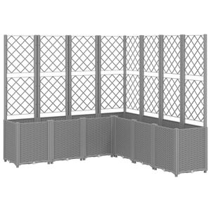 vidaXL Vrtna sadilica s re&scaron;etkom svjetlosiva 160 x 160 x 140 cm PP