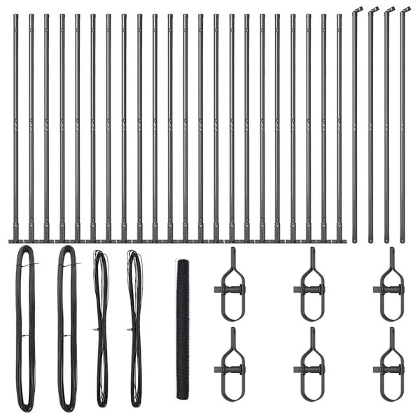 vidaXL Stup za ogradu Siva 50 x 1,4 m (mreža 36 mm) Čelik i PVC