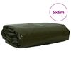vidaXL Cerada 650g / m&sup2; Maslinasto zelena 5 x 6 m Platno s PVC premazom