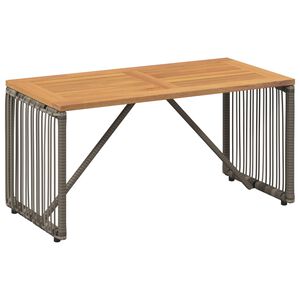vidaXL Vanjski stol Siva i smeđa 80 x 40 x 40 cm poliratan