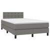 vidaXL Krevet box spring s madracem tamnosivi 120 x 190 cm tkanina