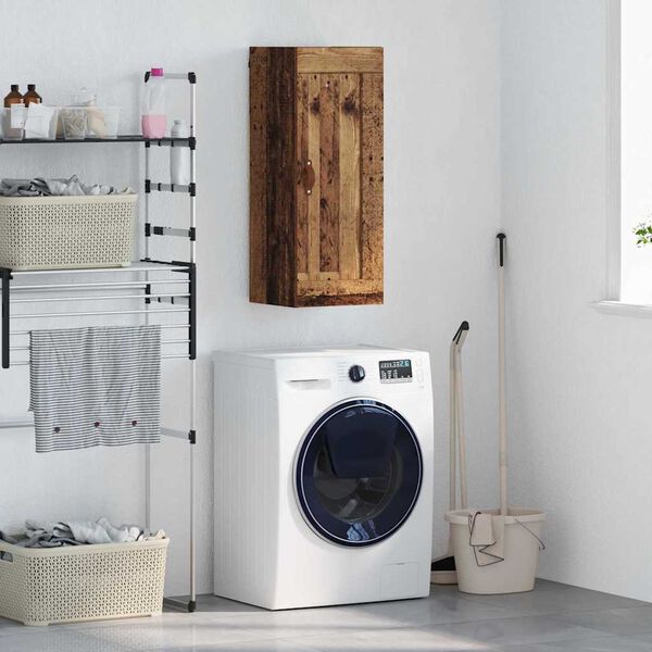 vidaXL Zidni ormarić Staro drvo 34,5 x 34 x 90 cm Konstruirano drvo