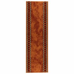 vidaXL Trkački tepih FLORNES Tkani Narančasta 67 cm x 150 cm PP 7 mm