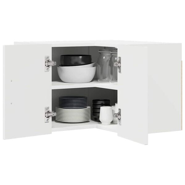 vidaXL Kuhinjski ormarić Visoki sjaj bijela 57 x 57 x 40 cm