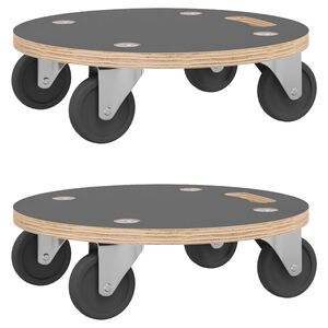 vidaXL Transportna kolica 2 kom pravokutna &Oslash; 38 x 11,5 cm 250 kg
