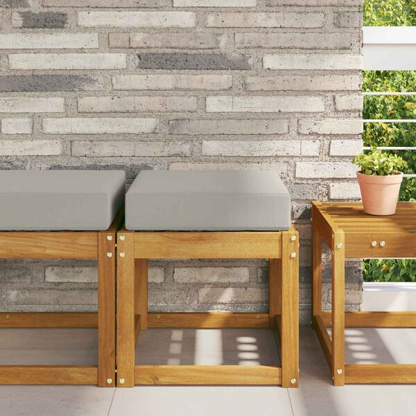 vidaXL Jastučić za sjedenje na otvorenom Sivi 40 x 40 x 8 cm