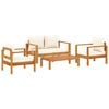 vidaXL 4-dijelni set vrtnih sofa s jastucima masivno bagremovo drvo