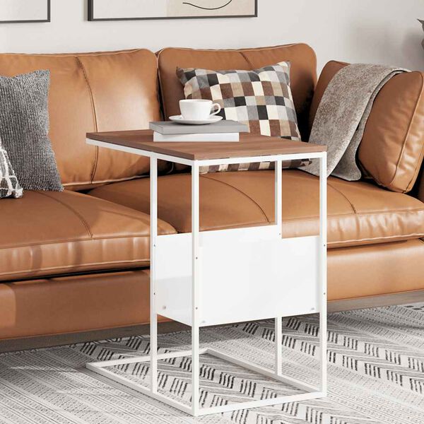 vidaXL Bočni stolić bijeli 55 x 36 x 59,5 cm od konstruiranog drva