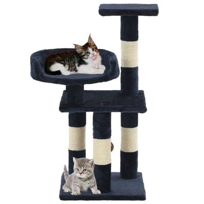 vidaXL Penjalica za mačke sa stupovima za grebanje od sisala 65 cm plava