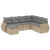 vidaXL 7-dijelni set vrtnih sofa od poliratana s jastucima bež