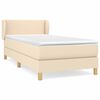 vidaXL Okvir kreveta s oprugama i madrac krem 80x200 cm od tkanine
