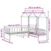 vidaXL Set dnevnog kreveta i klupe s krovom bijeli 90x190 cm borovina