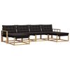 vidaXL Set vanjskih sofa 6 kom. Bijela i crna