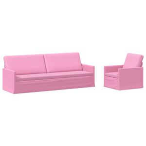vidaXL Set sofe 2 pcs Ružičasta Tkanina