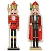 vidaXL Božićni nutcracker TURKU 2 kom. Crvena i Crna 50 cm
