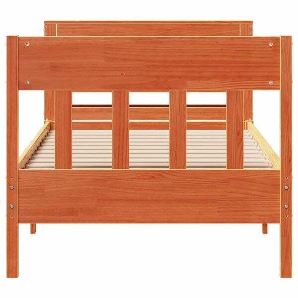 vidaXL Okvir kreveta bez madraca vo&scaron;tano smeđi 75 x 190 cm od borovine