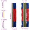 vidaXL Četke za goveda Crvena i plava 20 x 9 x 50 cm Plastika i Čelik