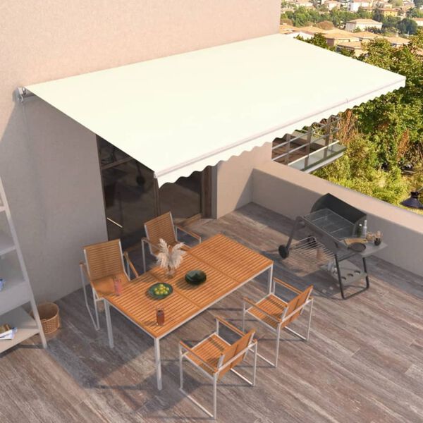 vidaXL Tenda na ručno uvlačenje 600 x 350 cm krem