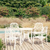 vidaXL 5-dijelni bistro set od lijevanog aluminija bijeli