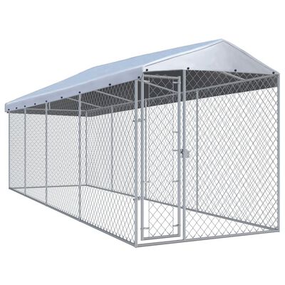 vidaXL Vanjski kavez za pse s krovom 760 x 190 x 225 m