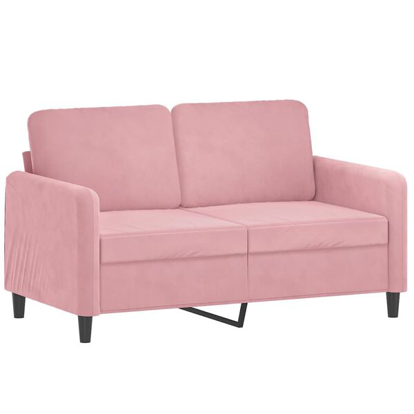 vidaXL 2-dijelni set sofa ružičasti baršunasti