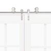 vidaXL Pribor za klizna vrata od nehrđajućeg čelika 400 cm srebrni
