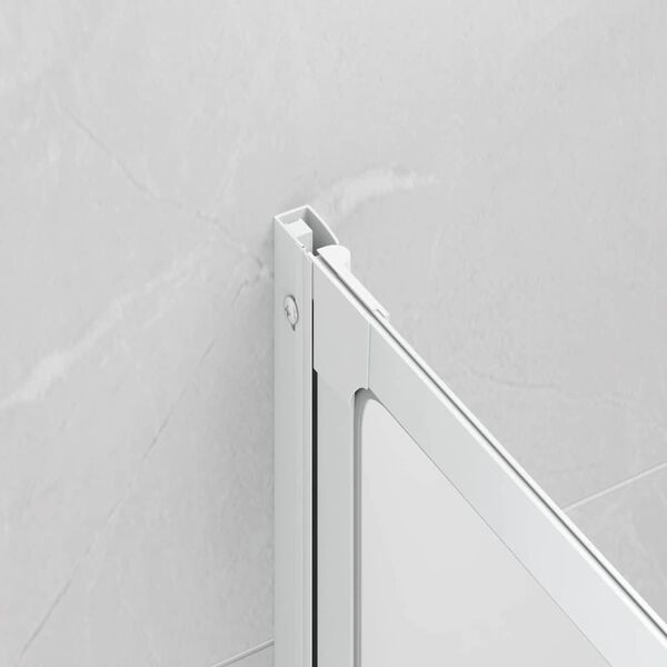 vidaXL Zavjesa za kadu Matirano 120 x 117 cm Aluminij & PP panel