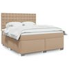 vidaXL Krevet box spring s madracem cappuccino 180x200 cm umjetna koža