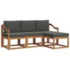 vidaXL Set vanjskih sofa s jastukom 4 pcs Prirodna i antracit