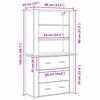 vidaXL Highboard Crni hrast 80 x 33 x 150 cm Konstruirano drvo