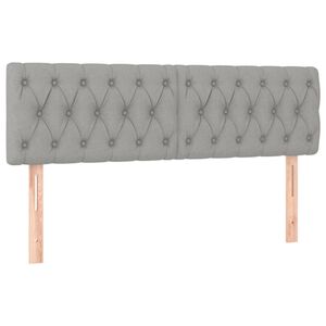 vidaXL Uzglavlja svjetlosiva 160x7x78/88 cm od tkanine
