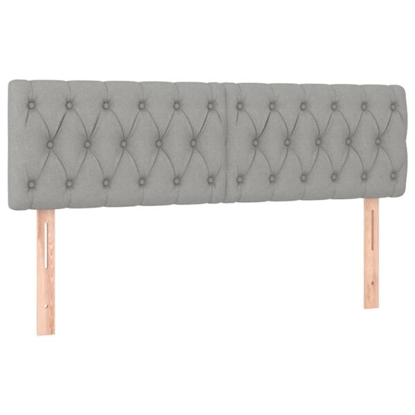 vidaXL Uzglavlja svjetlosiva 160x7x78/88 cm od tkanine