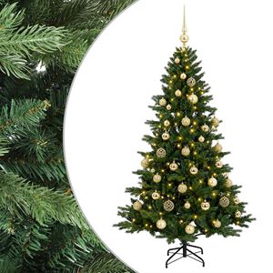 vidaXL Umjetno božićno drvce s kuglicom 120 cm 150 LED lampica