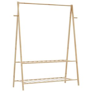 vidaXL Stalak za odjeću s policama 132x45,5x150,5 cm od bambusa