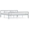 vidaXL Okvir za krevet sivo-bijeli metalni 180 x 200 cm