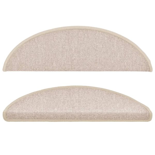 vidaXL Prostirke za stepenice 15 kom 56x17x3 cm poluokrugle boje taupe