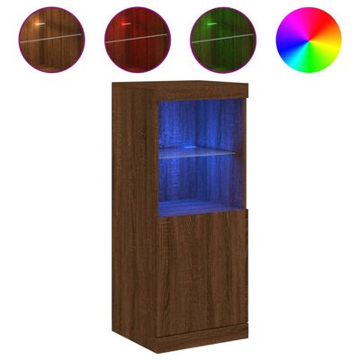 vidaXL Komoda s LED svjetlima boja smeđeg hrasta 41x37x100 cm