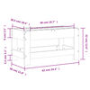 vidaXL Vrtni tabure 62 x 30 x 32 cm od masivne borovine