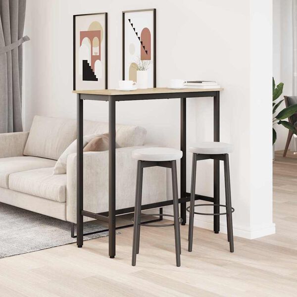 vidaXL stol Sonoma hrast 100 x 40 x 100,5 cm Inženjerska drva i čelik