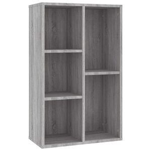 vidaXL Ormarić za knjige / komoda siva boja hrasta 50x25x80 cm drveni